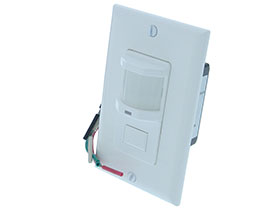 Passive Infrared Vacancy Wall Switch, 120VAC - White