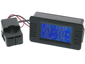 Panel Meter, LCD Display -  AC  Volts, Amps, Watts & PF
