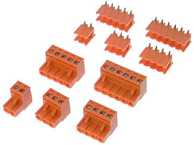 Pack of 5 - 5.08mm Mating Connectors 2, 3, 4, 5 & 6 Pos