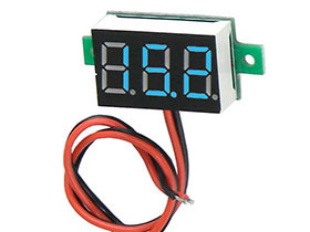 3 Digit Blue LED Battery Meter, Input Powered  4.5-30V
