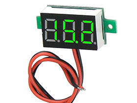 3 Digit Green LED Battery Meter, Input Powered  4.5-30V