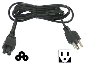 Power Cord, 6ft, NEMA 5P to IEC C-5 Female 18-3 AWG