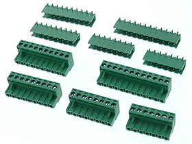 Pack of 5 - 5.08mm Mating Connectors 7, 8, 9, 10 & 12 Position