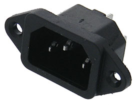 Power Inlet - IEC C-14 Chassis and Mounting Ears