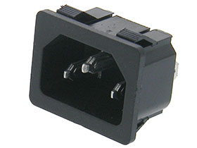 Power Inlet - IEC C-14  Snap-In - Chassis Mount