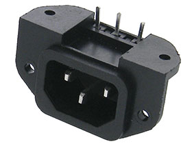 Power Inlet - IEC C-14  2 Screw,  Chassis - PC Mount