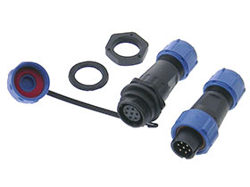 Waterproof 7 Contact Cable Plug & Jack