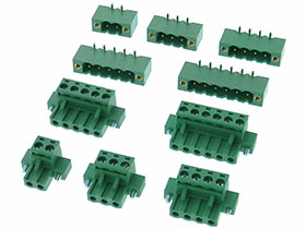 Pack of 5 - 5.08mm Connectors with Screw Lock 2, 3, 4, 5 & 6 Position