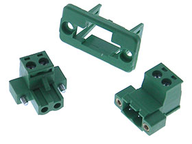 2 Pin Mating 5.08mm Connectors with Screw Lock & Plate