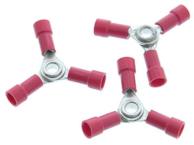 Pack of 3 - 3 Way Crimp Terminals for 22-18 AWG Wire