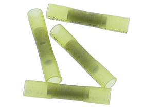 Pack of 4 - HeatshrinkButt Splice  -  Yellow 10-12AWG