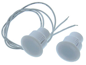 SPST Magnetic Door Switch & Magnet - White