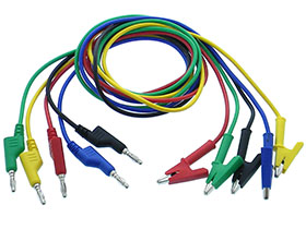 Set of 5 - Test Leads 1 meter Silicone Ins,