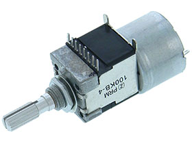 2x100K Ohm Motorized Variable Resistor, Audio Taper