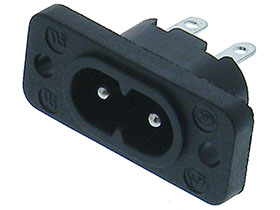 Power Inlet - IEC C-8 Chassis with Mounting Ears