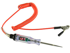 Low Voltage DC , 3 Digit LED Meter Probe with Coilcord