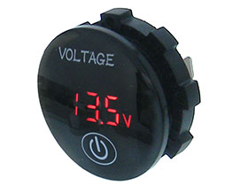12/24VDC Red LED Battery Voltmeter