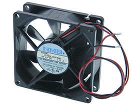 24VDC 3-1/8in (80mm)  Sq. X 1in  (25mm) Box Fan, NMB