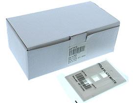 Box of 20 - Wallplate, Keystone, White 3 Cavity