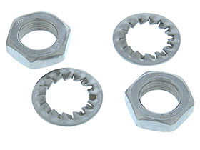 2pair , M14x1mm  304 Stainless Hex Nut and  Washer