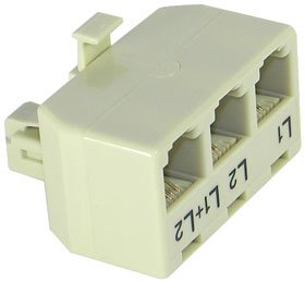 Phone Separator, RJ11 6 X 4  3 line Splitter  Adapter